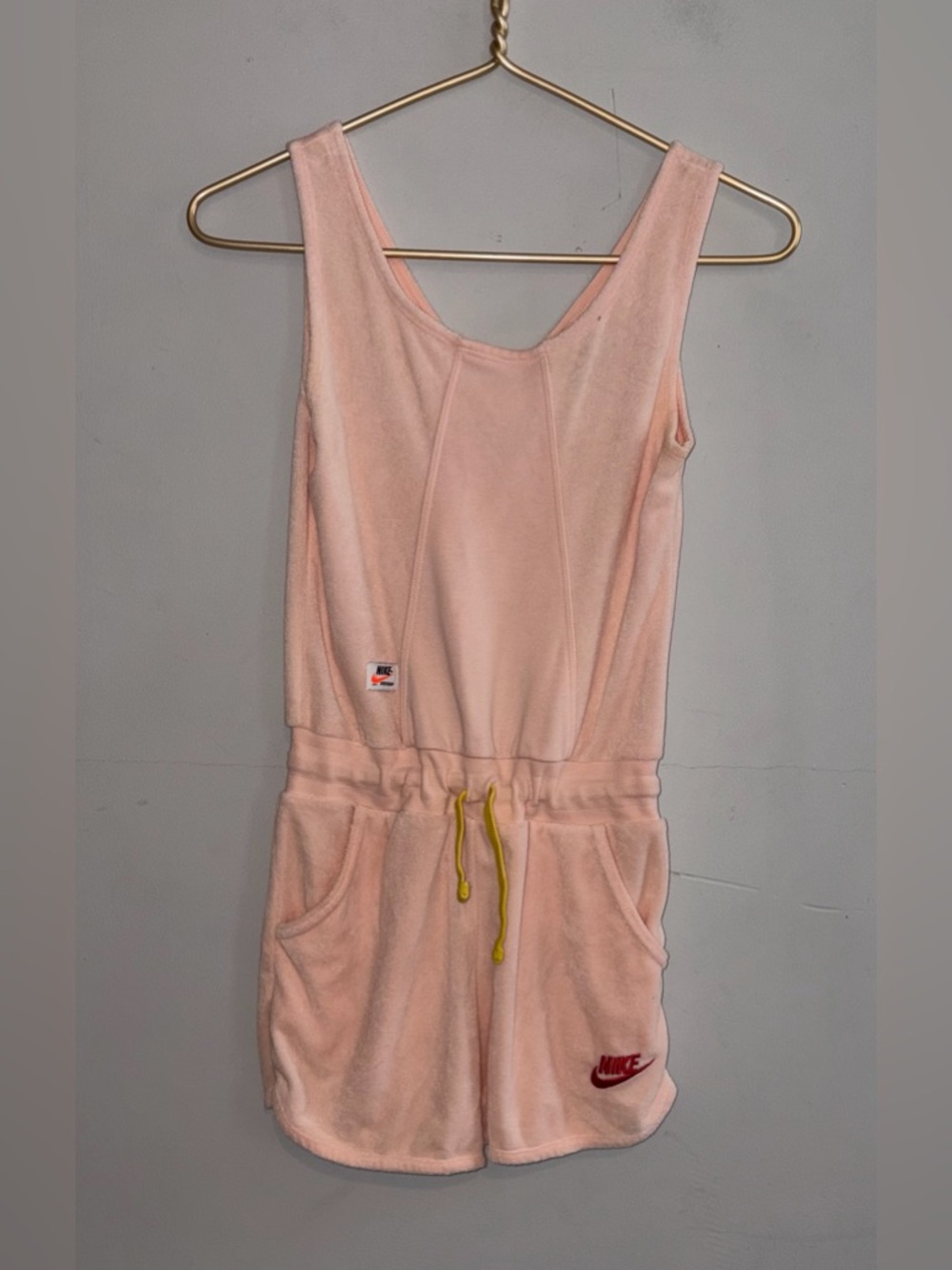 NIKE Romper Peach Terrycloth sz Girls M